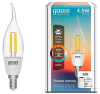 фото Умная лампа smart home dim+cct e14 cf35 4,5w 2000-6500к (1280112) gauss