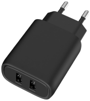 фото Сетевое зарядное устройство 2 usb 12w black (tfn-wcrpd03)