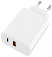 фото Сетевое зарядное устройство usb+type c qc 36w white (tfn-wcrpd18w05)