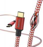 фото Кабель usb type-c, 1,5 м red (00183289) hama