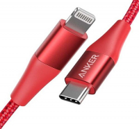 фото Кабель powerline+ ii, usb-c - lightning, 90 см red (a8652h91) anker