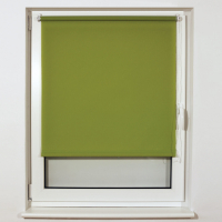 фото Штора рулонная s-32, текстура лён, 50x175 см, зелёная (605974) brabix