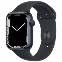 фото Смарт-часы watch series 7 gps 45mm midnight aluminium case with sport band (mkn53ru/a) apple