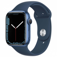 фото Смарт-часы watch series 7 gps 45mm blue aluminium case with abyss blue sport band (mkn83ru/a) apple