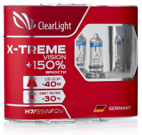 фото Лампа автомобильная галогенная h11 12v-55w x-treme vision + 150%, 2 шт (mlh11xtv150) clearlight