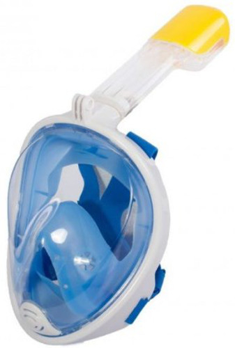 Маска для плавания и снорклинга Bradex SF 0370 с креплением для экшн-камеры, голубая, L/XL SF 0370 с креплением для экшн-камеры, голубая, L/XL