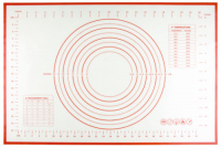 фото Силиконовый коврик tk 0495 с разметкой 60х40 см, красный bradex