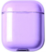 фото Чехол 1/2 для airpods transparent/violet (cbap24trbp) eva