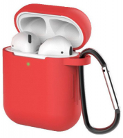 фото Чехол 1/2 с карабином для airpods red (cbap40r) eva