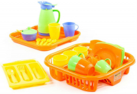 фото Набор игрушечной посуды "алиса", с сушилкой, подносом и лотком, на 4 персоны (40718_pls) wader