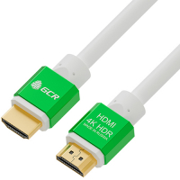 фото Кабель gcr-hm702 hdmi2.0, 5 м green/white (gcr-51292)