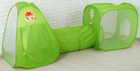 фото Игровая палатка "давай играть'', с туннелем, зеленая (3147569) школа-талантов