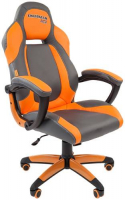 фото Игровое кресло game 20 экопремиум серый/оранжевый (00-07019432) chairman