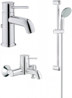 фото Набор смесителей для ванной комнаты bauclassic, хромированный (124404) grohe