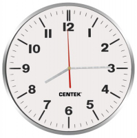 фото Настенные часы круглые, 30 см white (ct-7100) centek