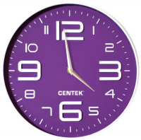 фото Часы настенные круглые, объемные цифры, 30 см violet (ct-7101) centek