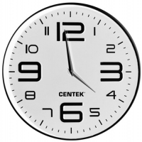 фото Часы настенные круглые, объемные цифры, 30 см white (ct-7101) centek