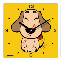 фото Часы настенные dog, квадратные, 25 см (ct-7103) centek