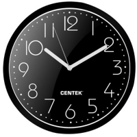 фото Часы настенные круглые, 23 см black (ct-7105) centek