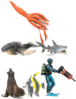 фото Набор фигурок "мир морских животных", 6 предметов (мм203-020) masai-mara