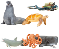 фото Набор фигурок "мир морских животных", 6 предметов (мм203-025) masai-mara