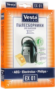 Комплект пылесборников Vesta EX 01 для пылесосов Electrolux/Philips - купить пылесборник для пылесосов Vesta EX 01 для пылесосов Electrolux/Philips по выгодной цене в интернет-магазине ЭЛЬДОРАДО
