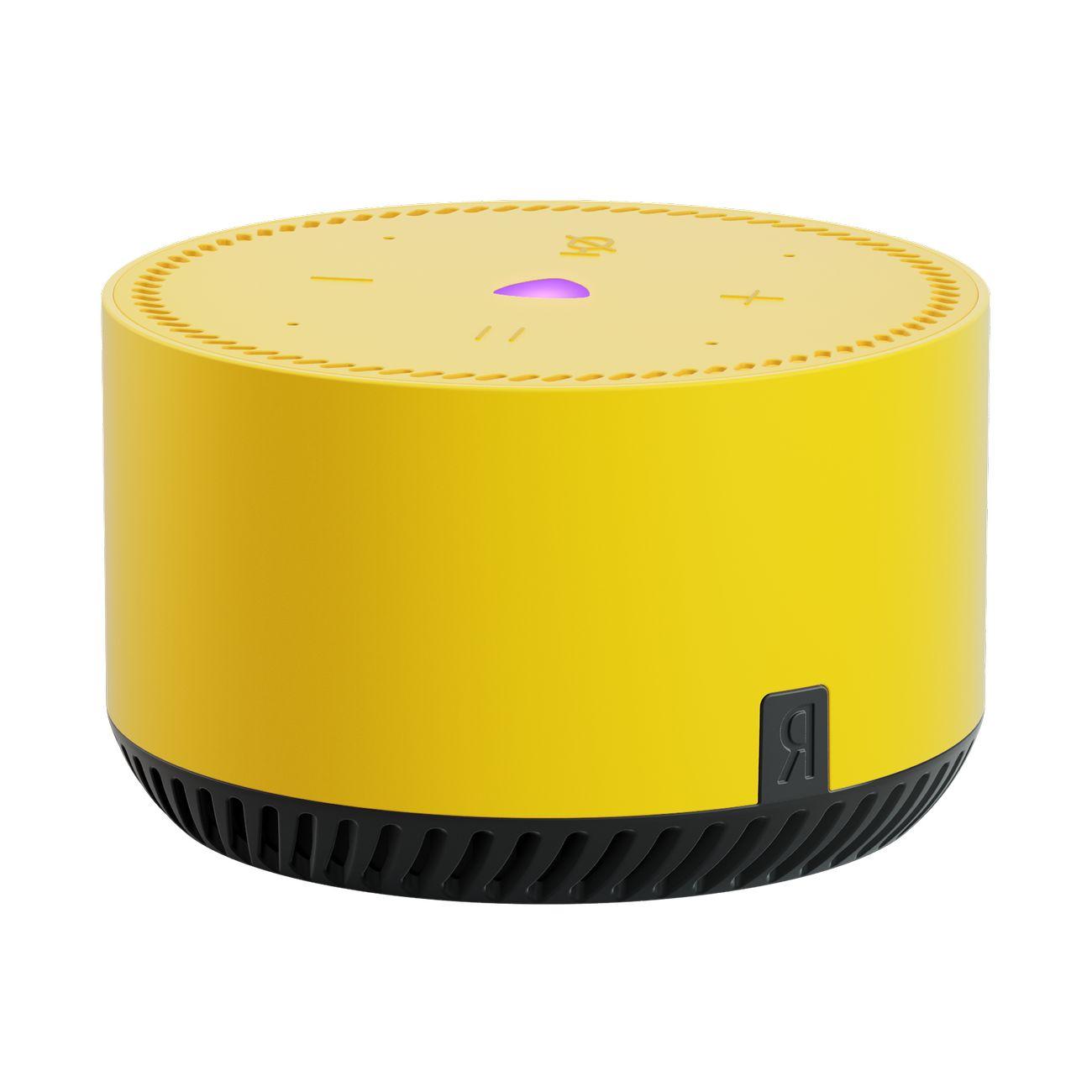 Умная колонка Яндекс Станция Лайт с Алисой на YaGPT, 5 Вт, желтый лимон (YNDX-00025Y)