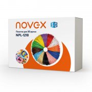 Пластик для 3D ручки Novex PLA, 1,75 мм, 12 нитей х 10 метров (NPL-1210)