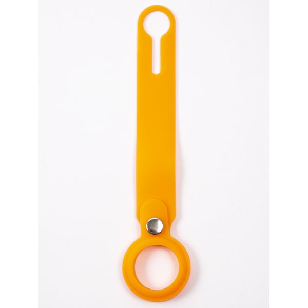 фото Подвеска для apple airtag, силиконовая, с зажимом, оранжевая (ут000025919) red-line