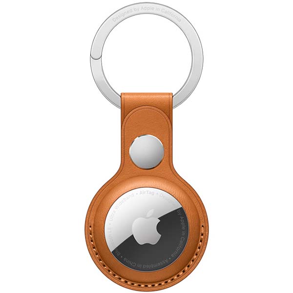 фото Чехол-брелок leather key ring для airtag golden brown (mmfa3zm/a) apple