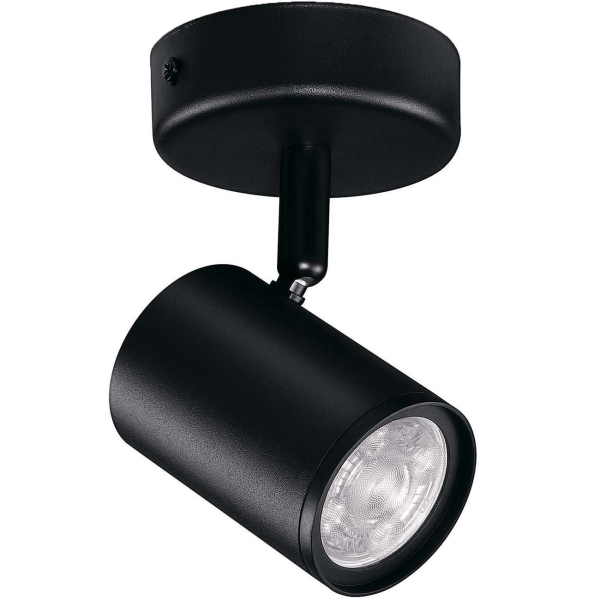 фото Умный потолочный светильник spots 1x5w 22-65k rgb black (929002659001) wiz