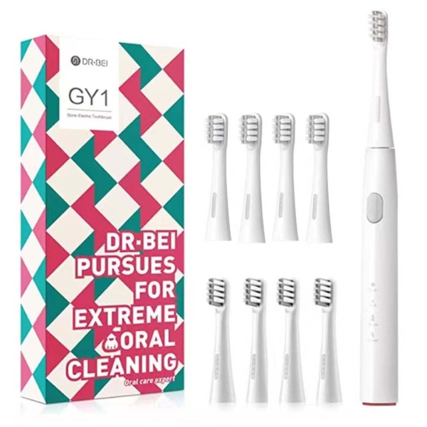 фото Электрическая зубная щетка sonic electric toothbrush ymym gy1 white + 8 насадок (ymym gy1 white 8) dr-bei