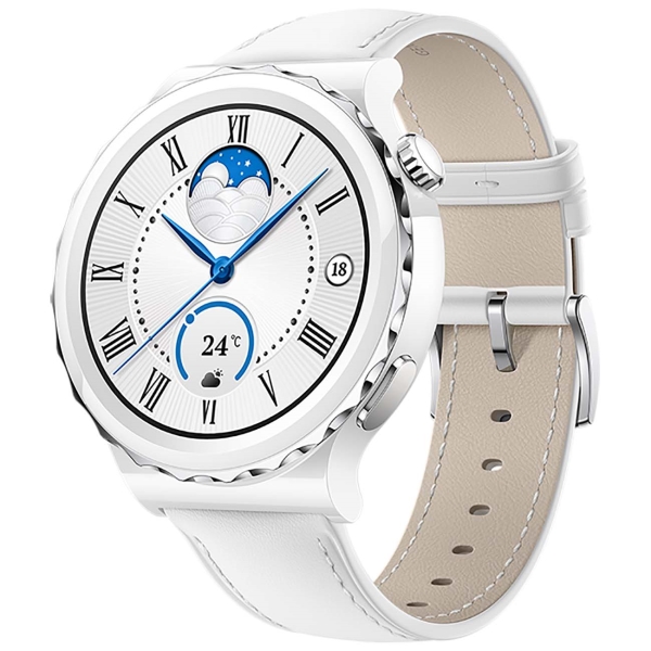фото Смарт-часы watch gt 3 pro 43mm silver bezel/white ceramic (frg-b19) huawei