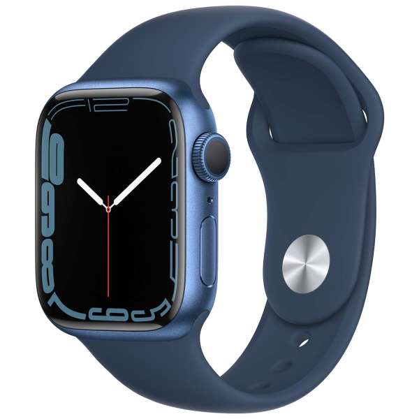 фото Смарт-часы watch series 7 gps 41mm blue aluminum case with abyss blue sport apple