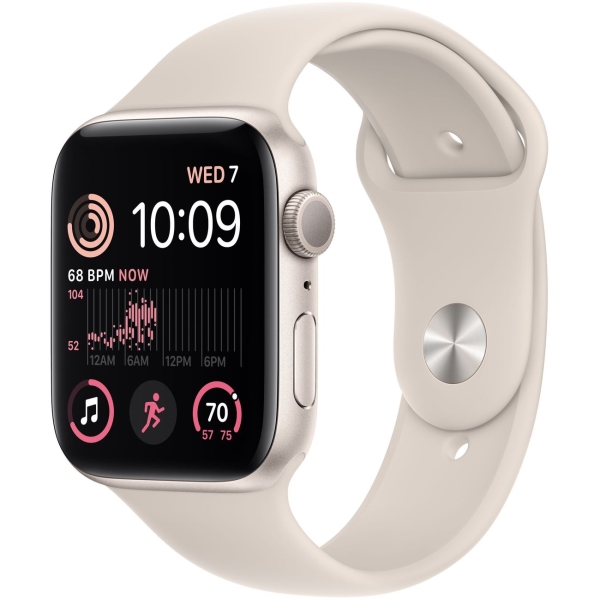 фото Смарт-часы watch se gps 44mm starlight aluminium (mnjx3) apple
