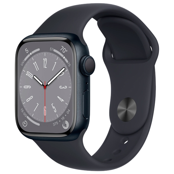 фото Смарт-часы watch series 8 gps 45mm midnight aluminium (mnp13) apple