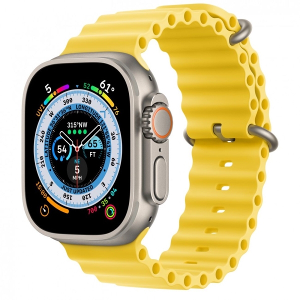 фото Смарт-часы watch ultra 49mm titanium yellow ocean band (mnhg3) apple