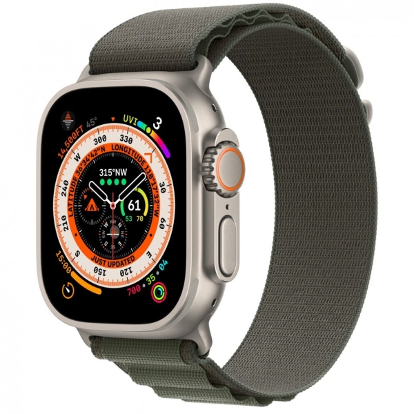 фото Смарт-часы watch ultra 49mm titanium green alpine small (mnhj3) apple