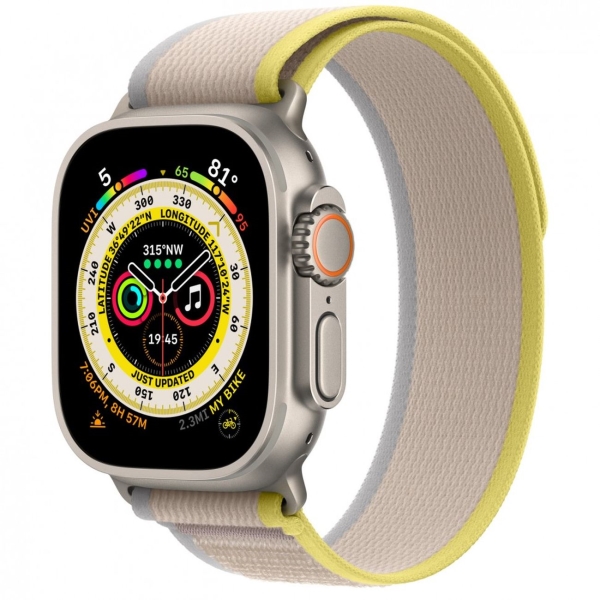 фото Смарт-часы watch ultra 49mm titanium yellow/beige trail s/m (mnhk3) apple