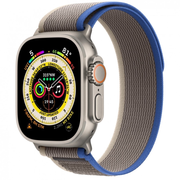 фото Смарт-часы watch ultra 49mm titanium blue/gray trail s/m (mnhl3) apple