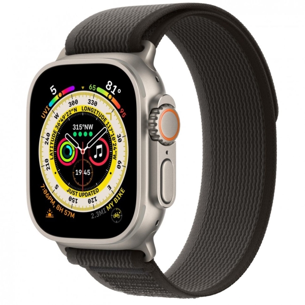 фото Смарт-часы watch ultra 49mm titanium black/gray trail s/m (mqfw3) apple