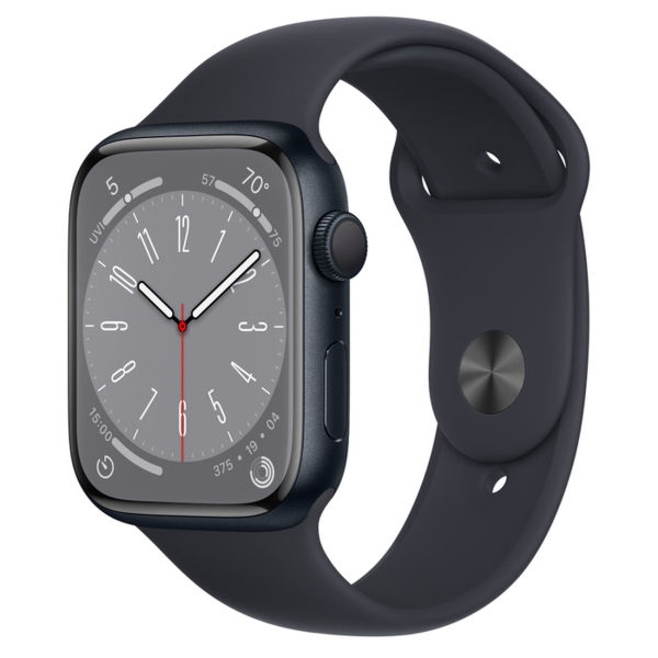 фото Смарт-часы watch series 8 45mm midnight aluminium sport m/l (mnul3) apple