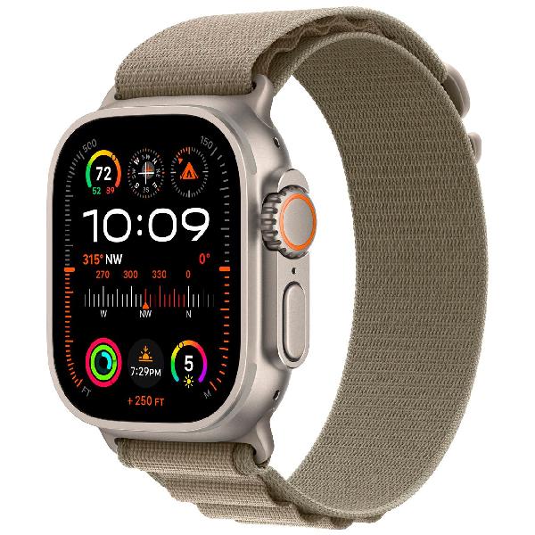 фото Смарт-часы watch ultra 2 gps + cellular 49mm titanium case with olive alpine loop small apple