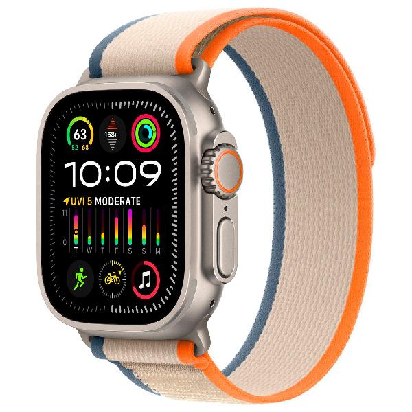 фото Смарт-часы watch ultra 2 gps + cellular 49mm titanium case with orange/beige trail loop m/l apple