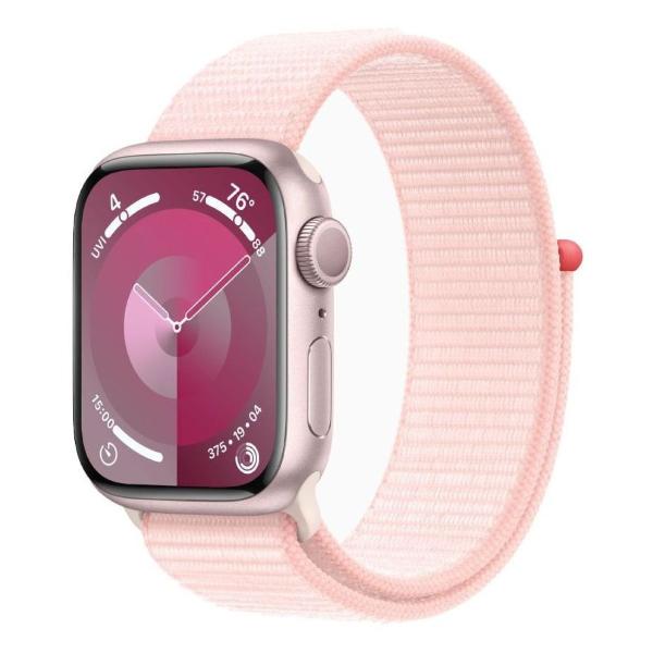 фото Смарт-часы watch series 9 45mm pink aluminum case with pink sport loop (mr9j3) apple