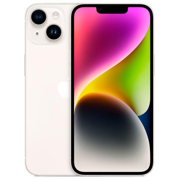 фото Восстановленный смартфон iphone 14 128gb dual sim starlight, хороший (без rustore) apple