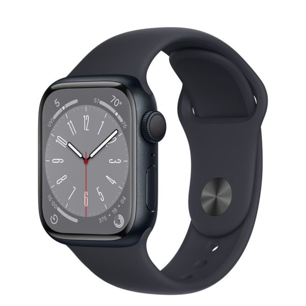 фото Как новые смарт-часы watch series 8 41mm midnight aluminium case with midnight sport band, размер s/m (mnu73), как новые apple