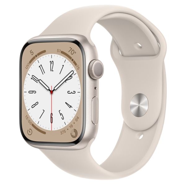 фото Как новые смарт-часы watch series 8 45mm starlight aluminium case with starlight sport band, размер m/l (mnuq3), как новые apple