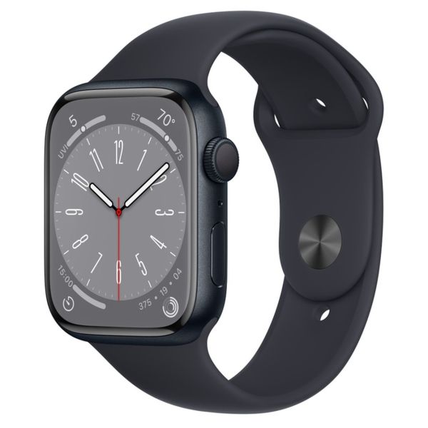 фото Как новые смарт-часы watch series 8 45mm midnight aluminium case with midnight sport band, размер m/l (mnul3), как новые apple