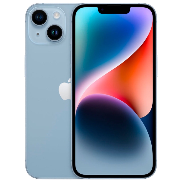 фото Восстановленный смартфон iphone 14 128gb blue, отличный apple